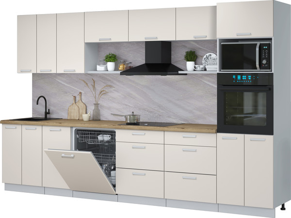 Кухонный гарнитур Интерлиния Мила Лайт 3.4-ПМ1-2  - фото