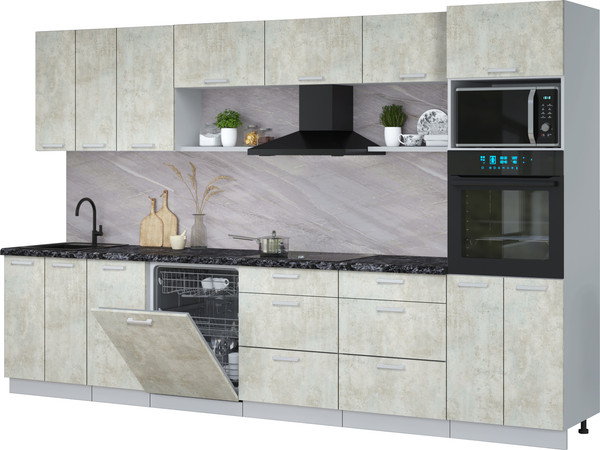 Кухонный гарнитур Интерлиния Мила Лайт 3.4-ПМ1-2  - фото