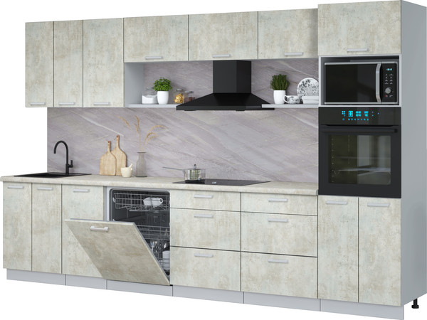 Кухонный гарнитур Интерлиния Мила Лайт 3.4-ПМ1-2  - фото