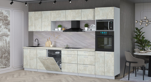 Кухонный гарнитур Интерлиния Мила Лайт 3.4-ПМ1-2 