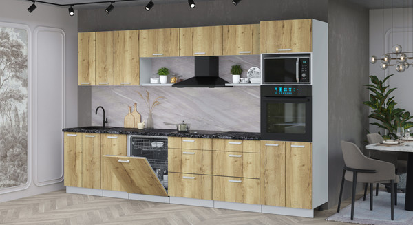 Кухонный гарнитур Интерлиния Мила Лайт 3.4-ПМ1-2 