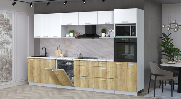 Кухонный гарнитур Интерлиния Мила Лайт 3.4-ПМ1-2 