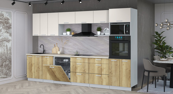 Кухонный гарнитур Интерлиния Мила Лайт 3.4-ПМ1-2 