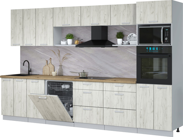 Кухонный гарнитур Интерлиния Мила Лайт 3.4-ПМ1-2  - фото