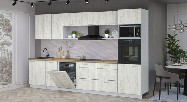 Кухонный гарнитур Интерлиния Мила Лайт 3.4-ПМ1-2 