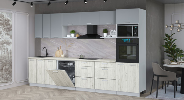 Кухонный гарнитур Интерлиния Мила Лайт 3.4-ПМ1-2 