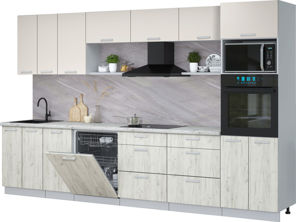 Кухонный гарнитур Интерлиния Мила Лайт 3.4-ПМ1-2  - фото