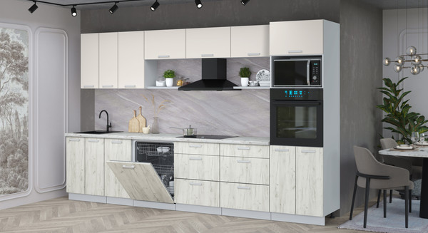 Кухонный гарнитур Интерлиния Мила Лайт 3.4-ПМ1-2 