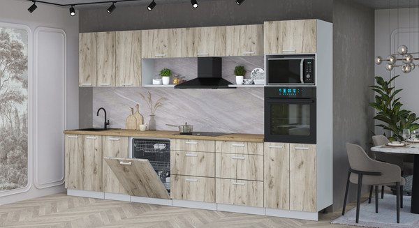 Кухонный гарнитур Интерлиния Мила Лайт 3.4-ПМ1-2 