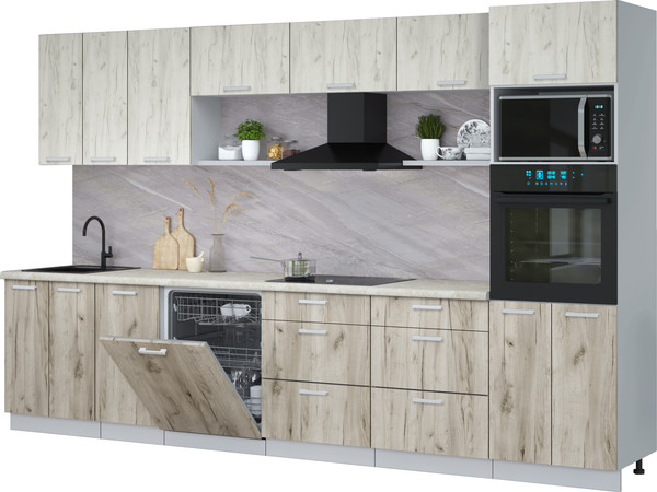 Кухонный гарнитур Интерлиния Мила Лайт 3.4-ПМ1-2 - фото