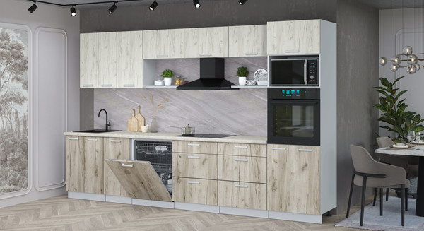 Кухонный гарнитур Интерлиния Мила Лайт 3.4-ПМ1-2