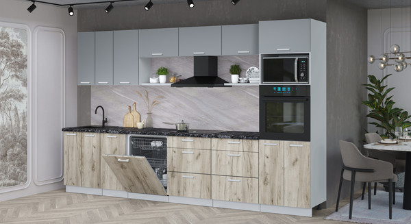 Кухонный гарнитур Интерлиния Мила Лайт 3.4-ПМ1-2 