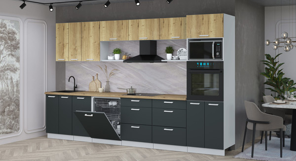 Кухонный гарнитур Интерлиния Мила Лайт 3.4-ПМ1-2 