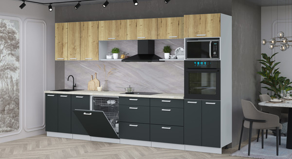 Кухонный гарнитур Интерлиния Мила Лайт 3.4-ПМ1-2 