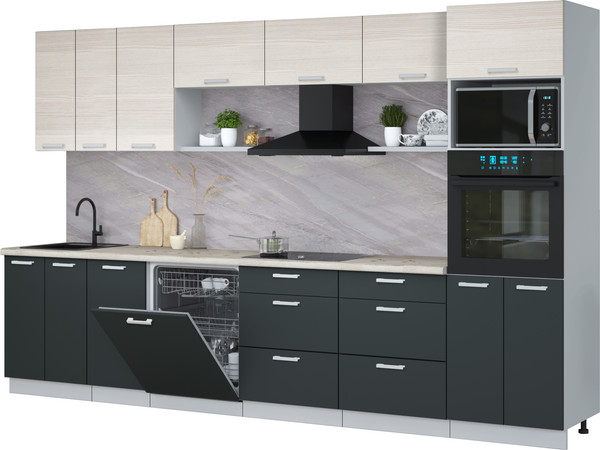 Кухонный гарнитур Интерлиния Мила Лайт 3.4-ПМ1-2  - фото