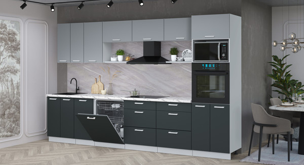 Кухонный гарнитур Интерлиния Мила Лайт 3.4-ПМ1-2 