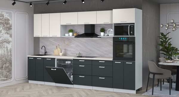 Кухонный гарнитур Интерлиния Мила Лайт 3.4-ПМ1-2 