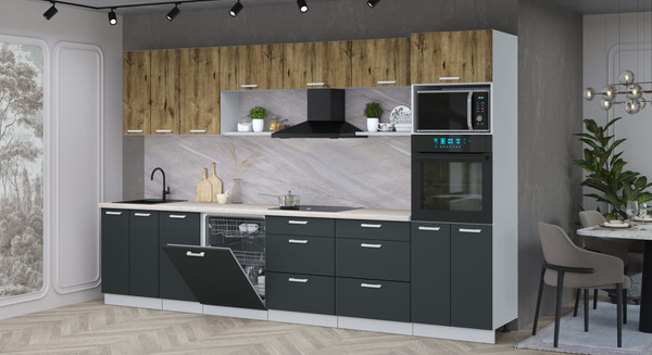 Кухонный гарнитур Интерлиния Мила Лайт 3.4-ПМ1-2 