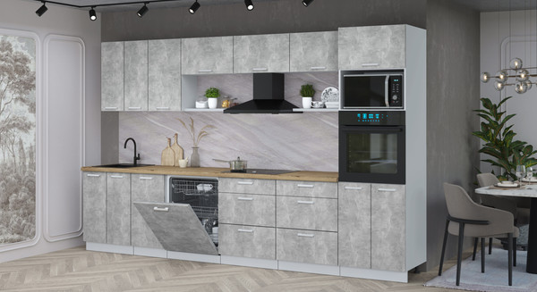 Кухонный гарнитур Интерлиния Мила Лайт 3.4-ПМ1-2 