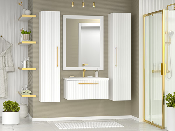 Тумба с умывальником Brevita Alicante 80 / ALI-09080-0101Я+13080-KL - фото