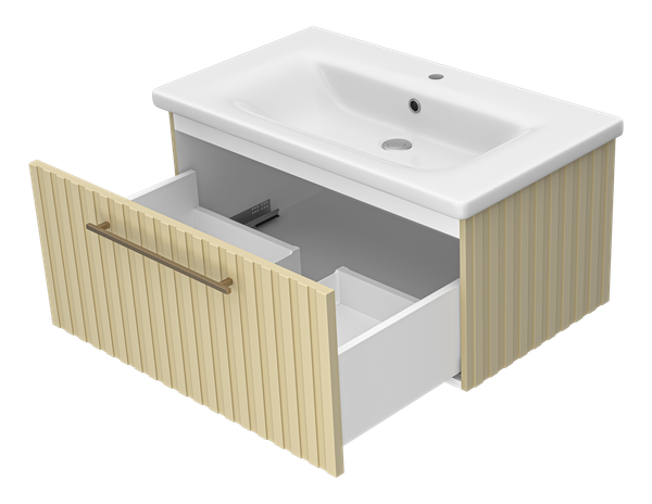 Тумба с умывальником Brevita Alicante 80 / ALI-09080-4601Я+13080-KL