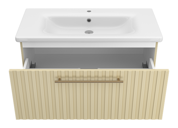 Тумба с умывальником Brevita Alicante 90 / ALI-09090-4601Я+13090-KL