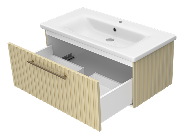 Тумба с умывальником Brevita Alicante 90 / ALI-09090-4601Я+13090-KL