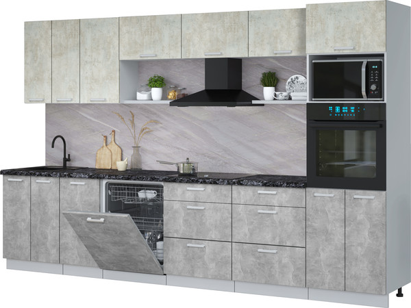 Кухонный гарнитур Интерлиния Мила Лайт 3.4-ПМ1-2 - фото