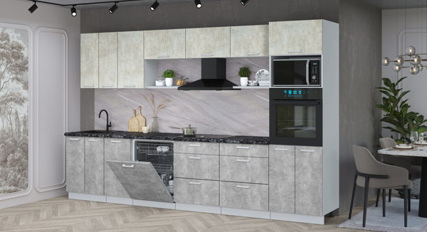 Кухонный гарнитур Интерлиния Мила Лайт 3.4-ПМ1-2