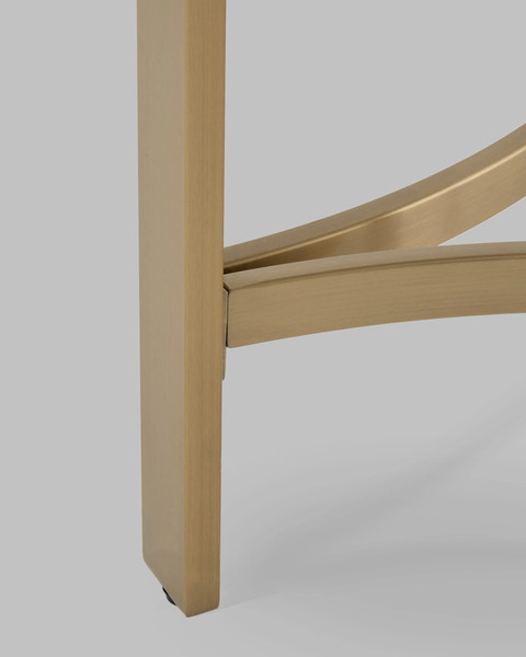 Журнальный столик Stool Group Адриана 50x50 / EET-223-BRCG-BDFL (светлая керамика/сталь шампань)