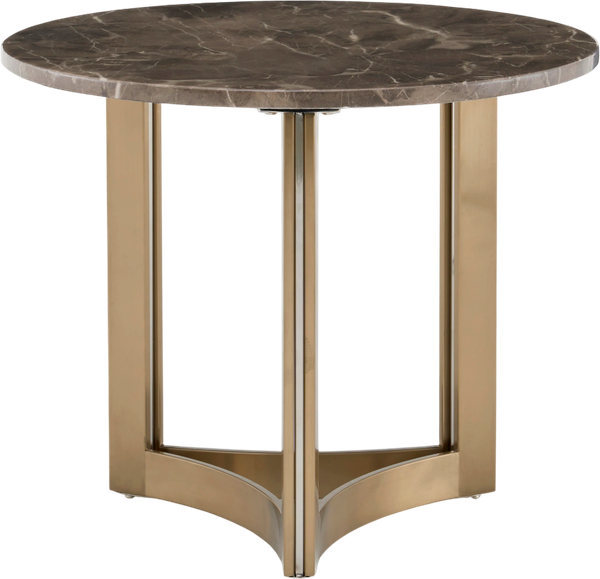 Журнальный столик Stool Group Кассия 60x60 / EET-292-BRCGS-brown 5105-9 (темная керамика/сталь шампань) - фото