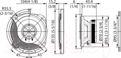 Коаксиальная АС Kenwood KFC-PS1096