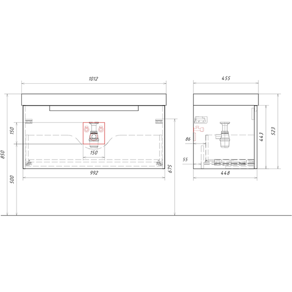 Тумба с умывальником Aqwella VAN01101+4610119205232