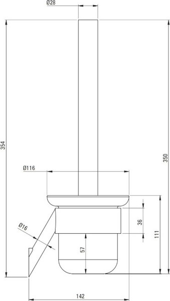 Ершик для унитаза Deante Silia ADI 0711