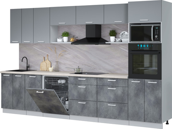 Кухонный гарнитур Интерлиния Мила Лайт 3.4-ПМ1-2 - фото