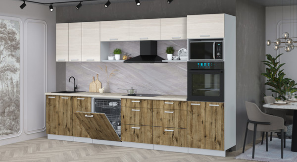 Кухонный гарнитур Интерлиния Мила Лайт 3.4-ПМ1-2