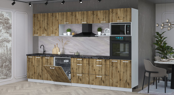 Кухонный гарнитур Интерлиния Мила Лайт 3.4-ПМ1-2 