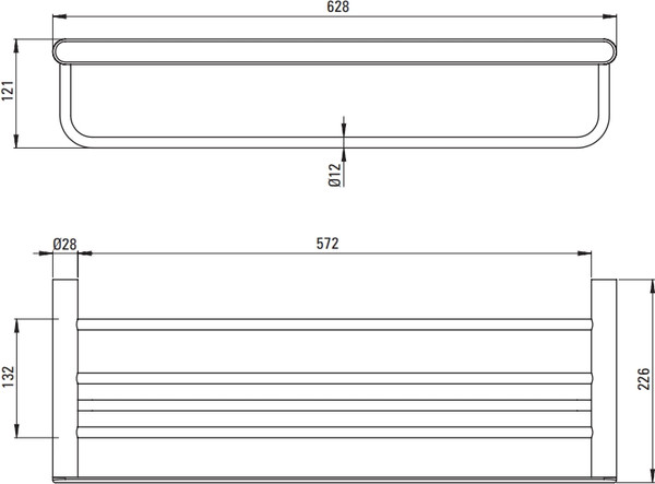 Полка для ванной Deante Round Gold BR ADR R531