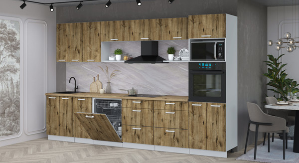 Кухонный гарнитур Интерлиния Мила Лайт 3.4-ПМ1-2 