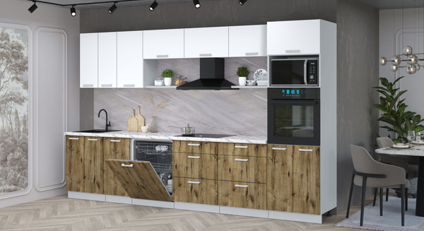 Кухонный гарнитур Интерлиния Мила Лайт 3.4-ПМ1-2 