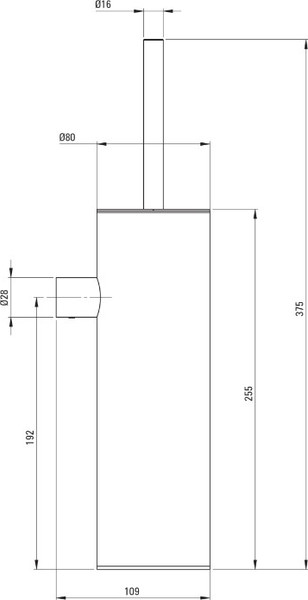 Ершик для унитаза Deante Round ADR 0721