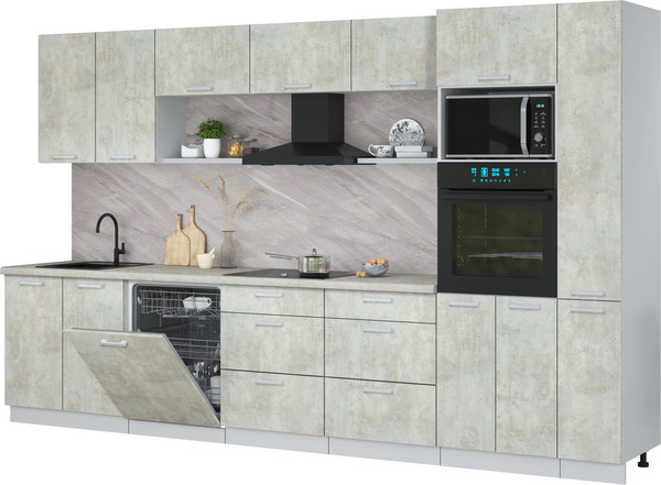 Кухонный гарнитур Интерлиния Мила Лайт 3.5-ПМ1  - фото