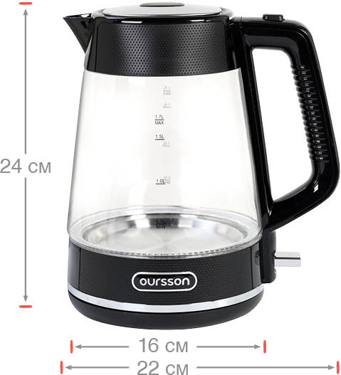 Электрочайник Oursson KE1747G/BL