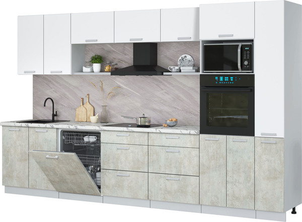 Кухонный гарнитур Интерлиния Мила Лайт 3.5-ПМ1 - фото