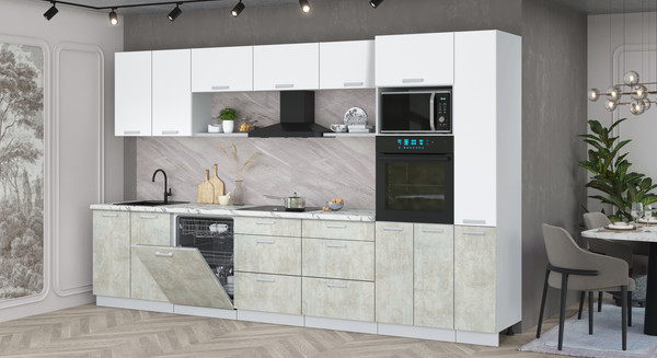 Кухонный гарнитур Интерлиния Мила Лайт 3.5-ПМ1