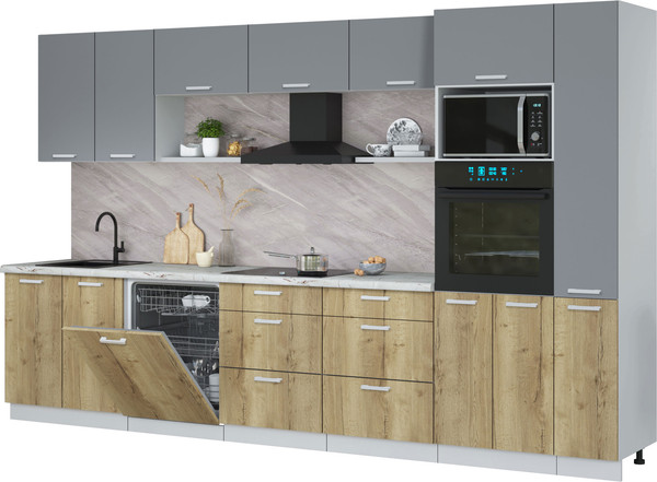 Кухонный гарнитур Интерлиния Мила Лайт 3.5-ПМ1  - фото