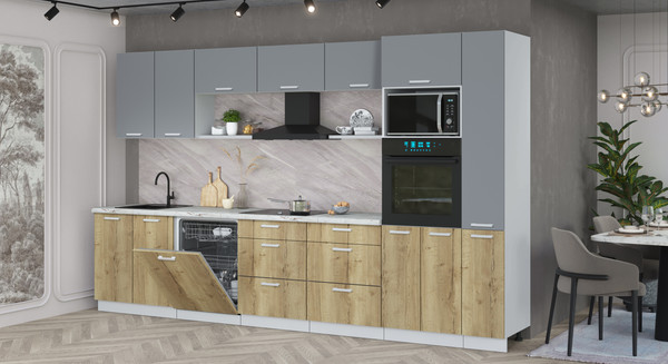 Кухонный гарнитур Интерлиния Мила Лайт 3.5-ПМ1 