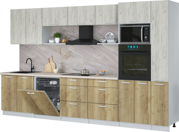 Кухонный гарнитур Интерлиния Мила Лайт 3.5-ПМ1  - фото