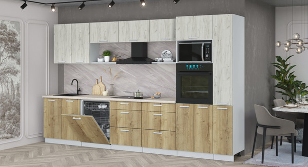 Кухонный гарнитур Интерлиния Мила Лайт 3.5-ПМ1 