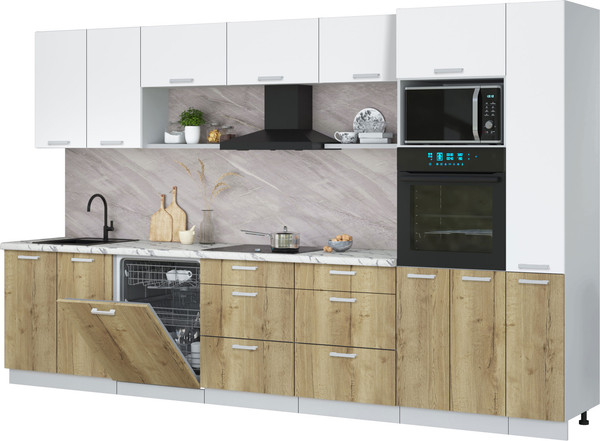 Кухонный гарнитур Интерлиния Мила Лайт 3.5-ПМ1  - фото